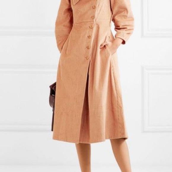RARE NWOT Ulla Johnson Rowan Corduroy Coat Dress - Picture 3 of 5